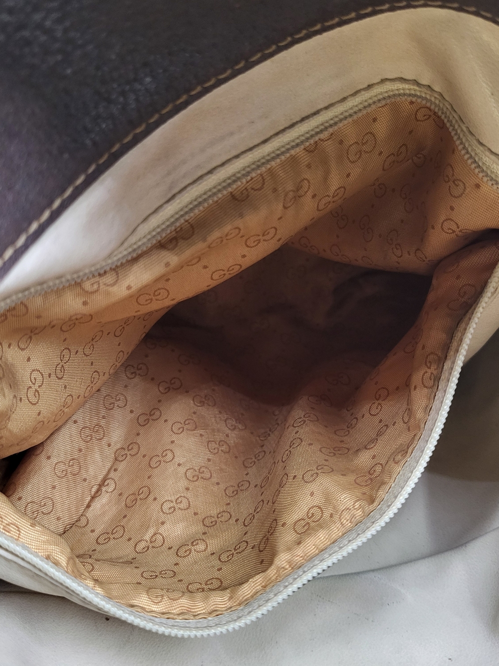 Gucci Vintage GG Canvas Crossbody Bucket Bag with Web Stripe. Auth..w/COA. - Picture 11 of 16